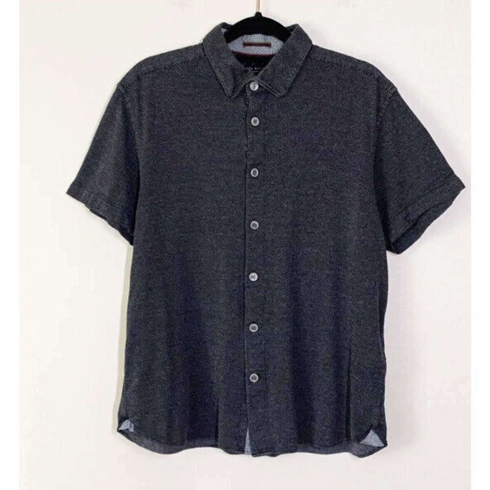 Ted Baker Waterco Slim Fit Short Sleeve Button Polo Shirt Men's 5 US 42in